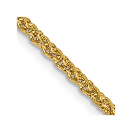 14K 2.1mm Diamond-cut Spiga with Lobster Clasp Chain