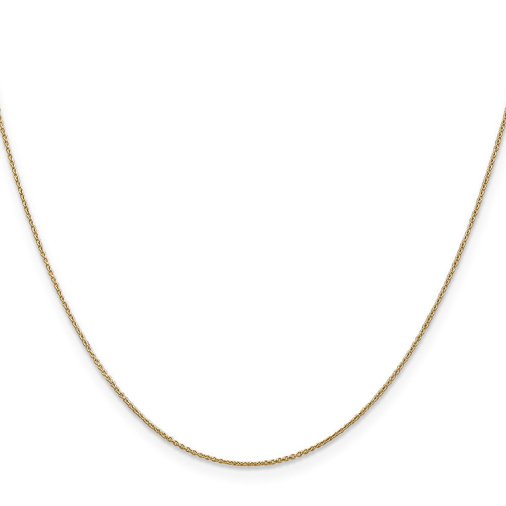14K .75mm Cable with Spring Ring Clasp Pendant Chain