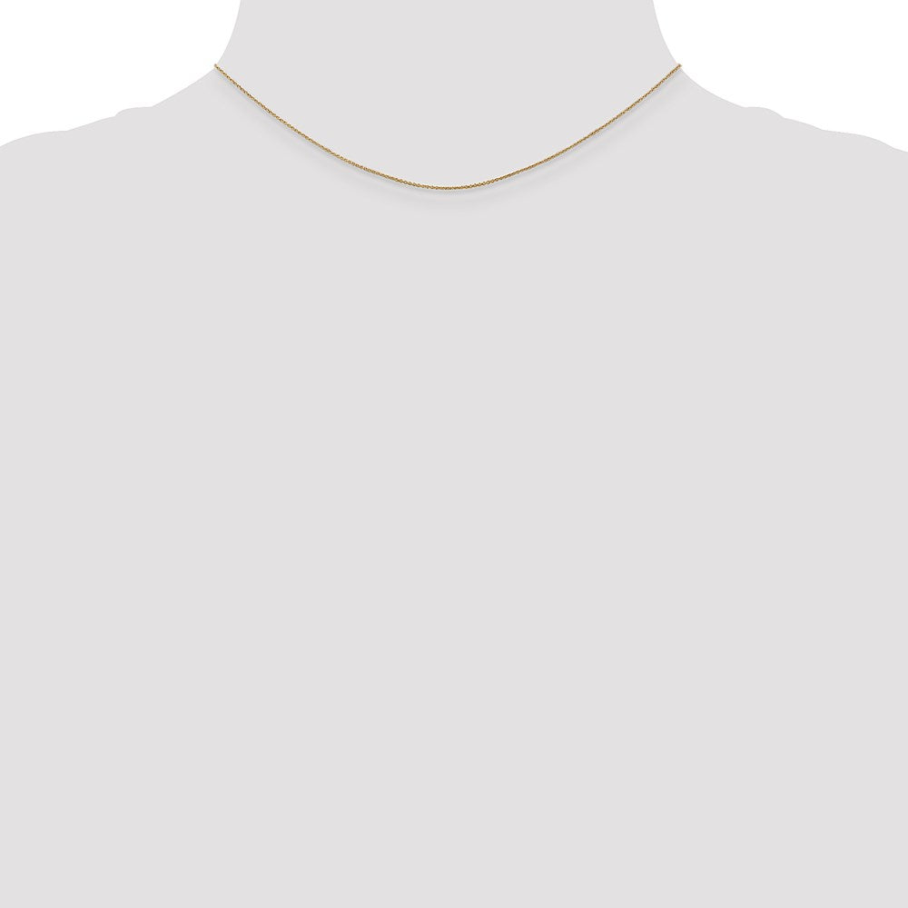 14K .75mm Cable with Spring Ring Clasp Pendant Chain