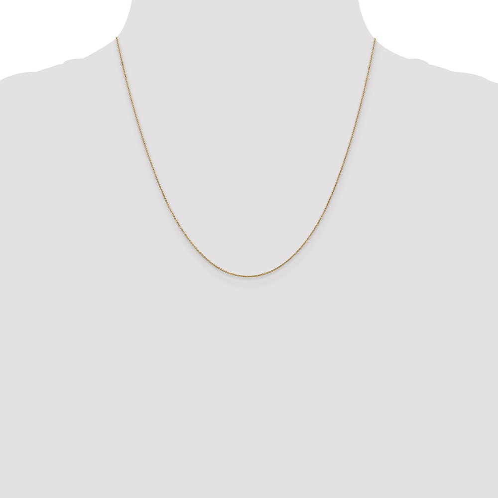 14K .75mm Cable with Spring Ring Clasp Pendant Chain