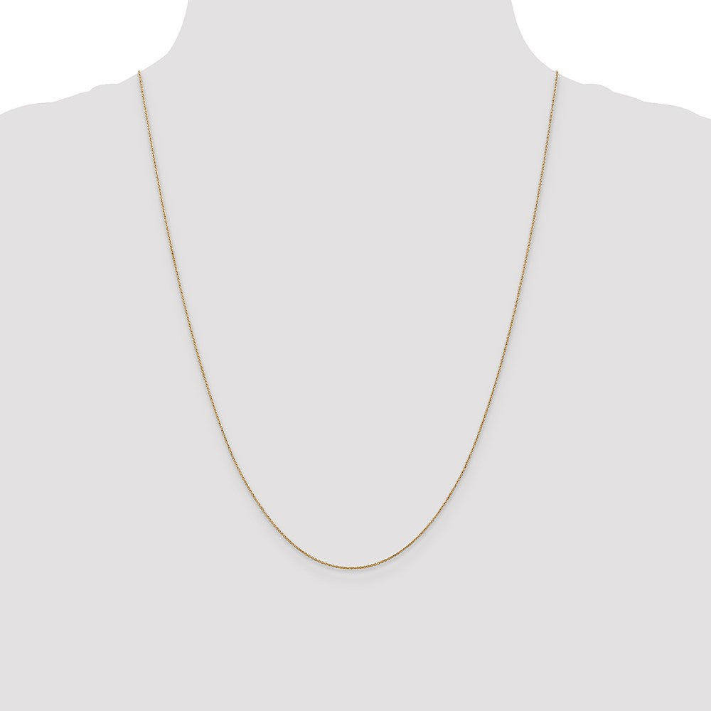 14K .75mm Cable with Spring Ring Clasp Pendant Chain