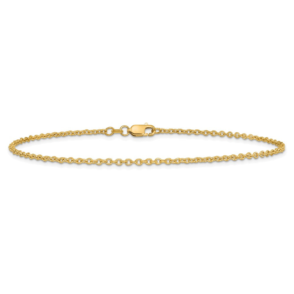 14K 1.8mm Forzantine Cable with Lobster Clasp Anklet