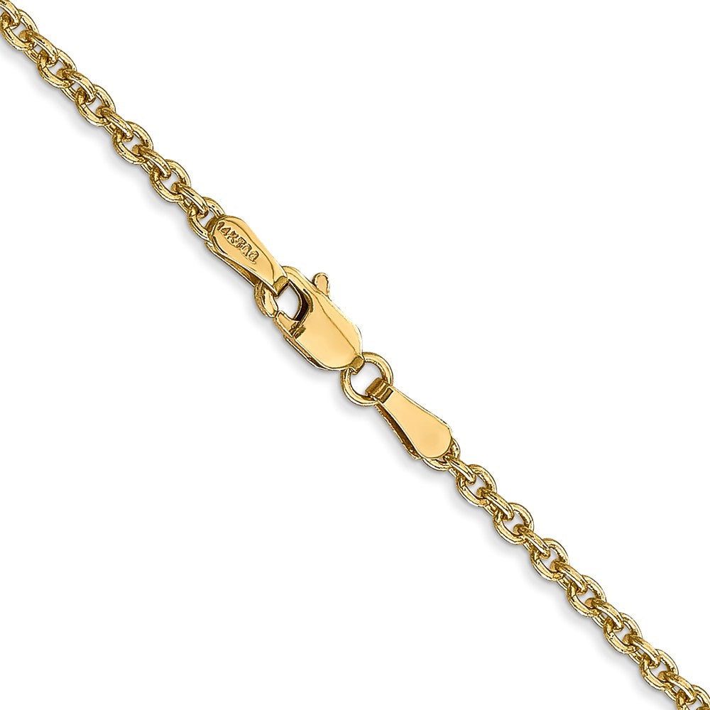 14K 2.2mm Forzantine Cable with Lobster Clasp Chain