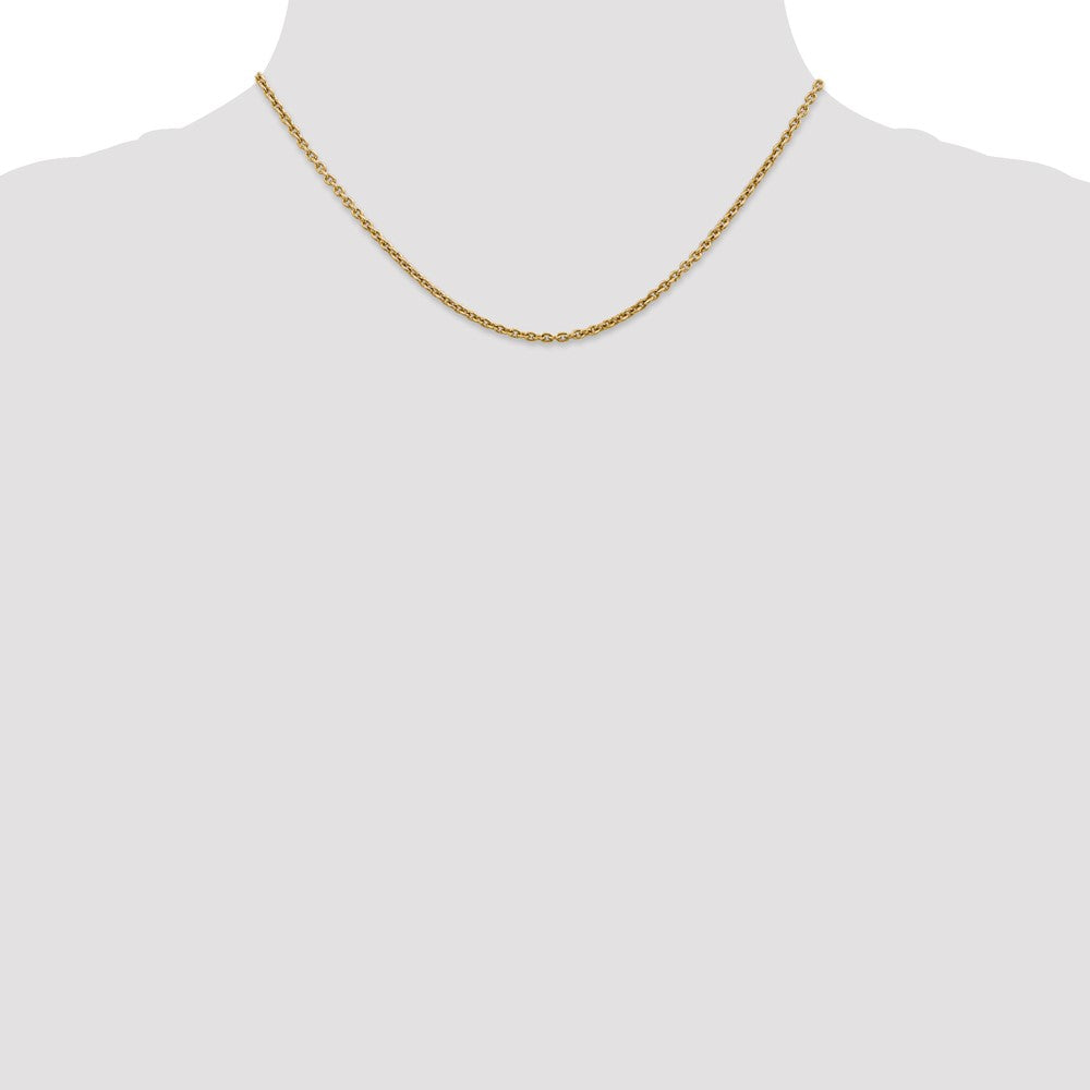 14K 2.2mm Forzantine Cable with Lobster Clasp Chain