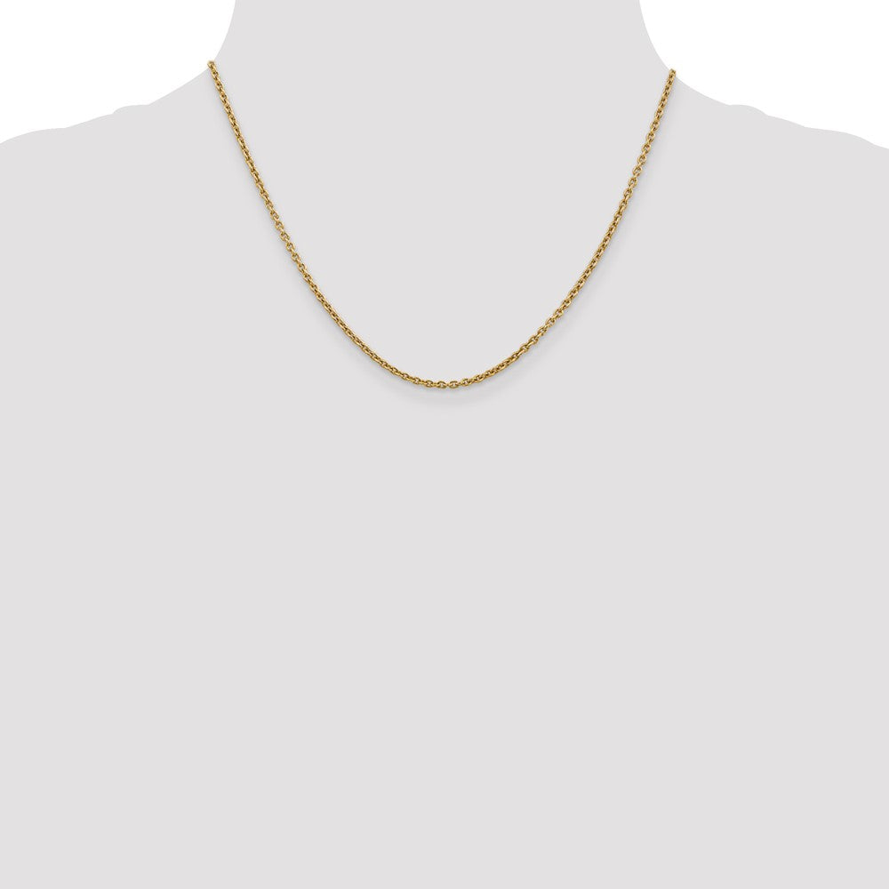 14K 2.2mm Forzantine Cable with Lobster Clasp Chain