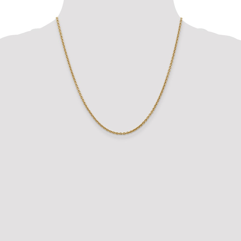 14K 2.2mm Forzantine Cable with Lobster Clasp Chain