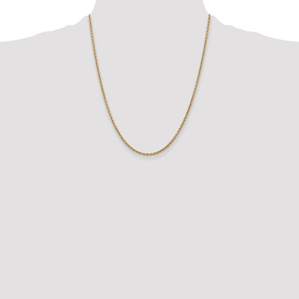 14K 2.2mm Forzantine Cable with Lobster Clasp Chain
