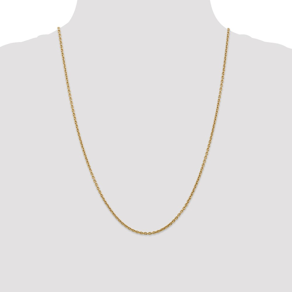 14K 2.2mm Forzantine Cable with Lobster Clasp Chain