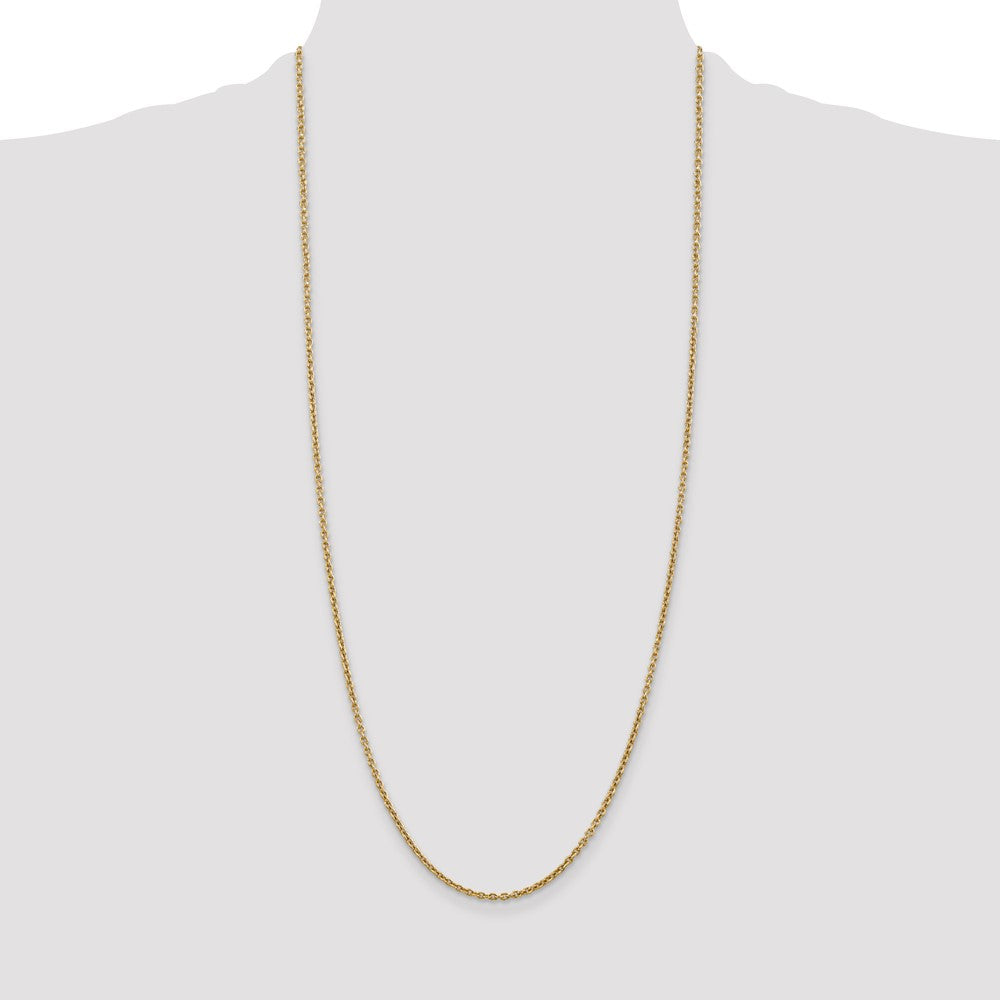 14K 2.2mm Forzantine Cable with Lobster Clasp Chain