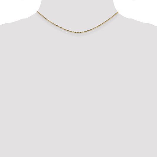 14K 1.45mm Solid Diamond-cut Cable with Lobster Clasp Chain