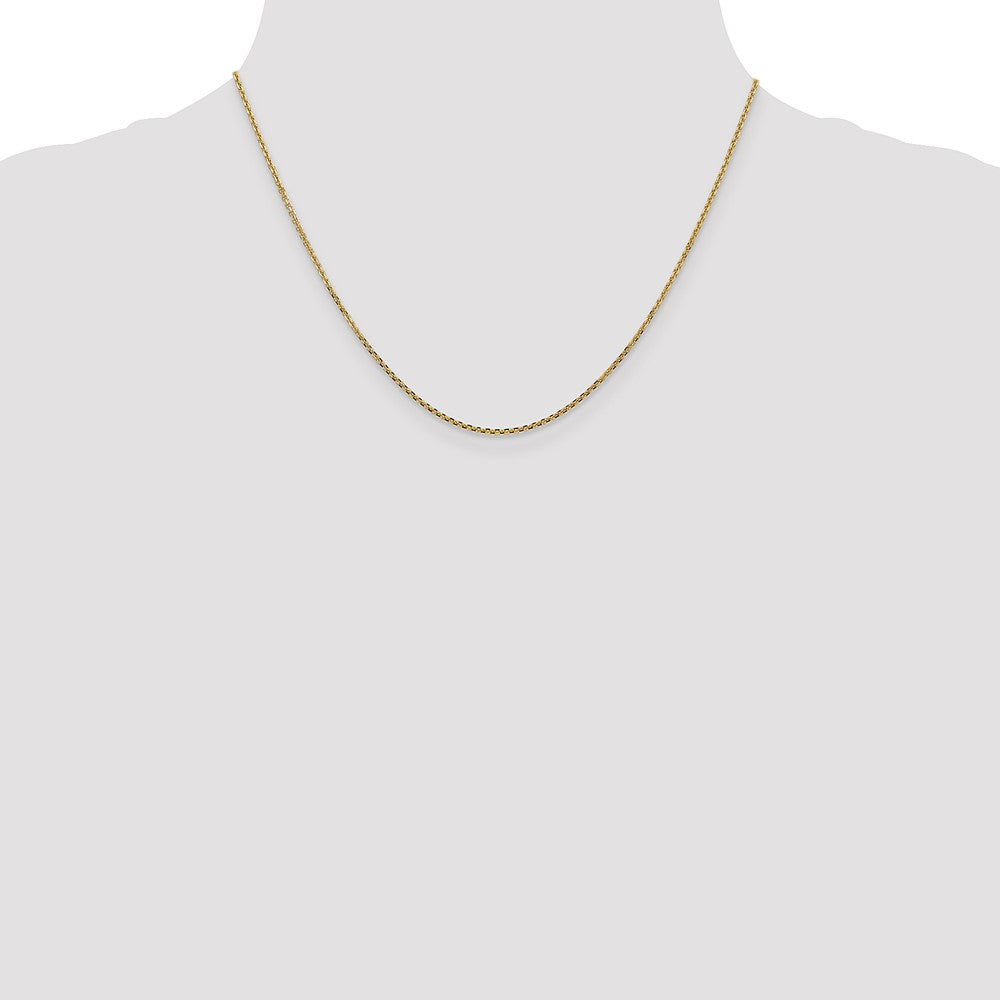 14K 1.45mm Solid Diamond-cut Cable with Lobster Clasp Chain