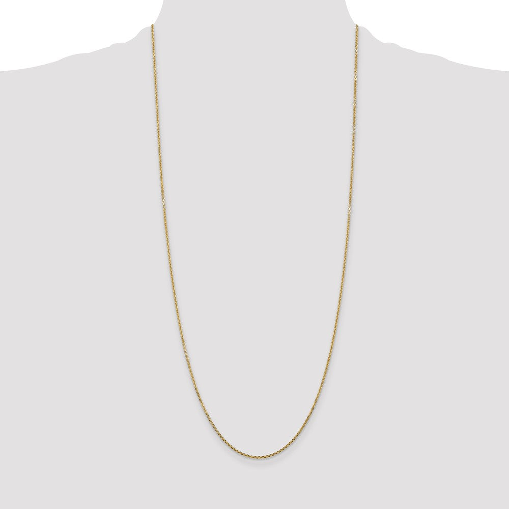 14K 1.45mm Solid Diamond-cut Cable with Lobster Clasp Chain