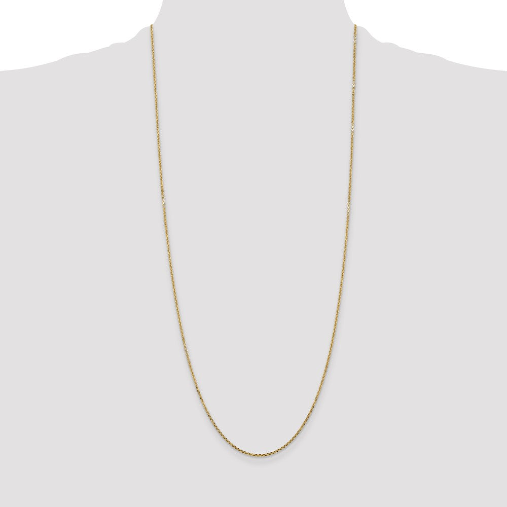 14K 1.45mm Solid Diamond-cut Cable with Lobster Clasp Chain