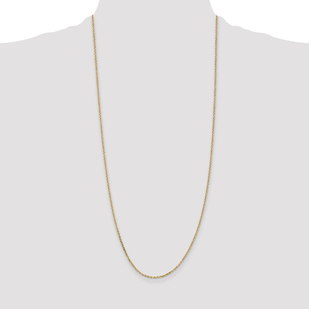 14K 1.65mm Solid Diamond-cut Cable with Lobster Clasp Chain