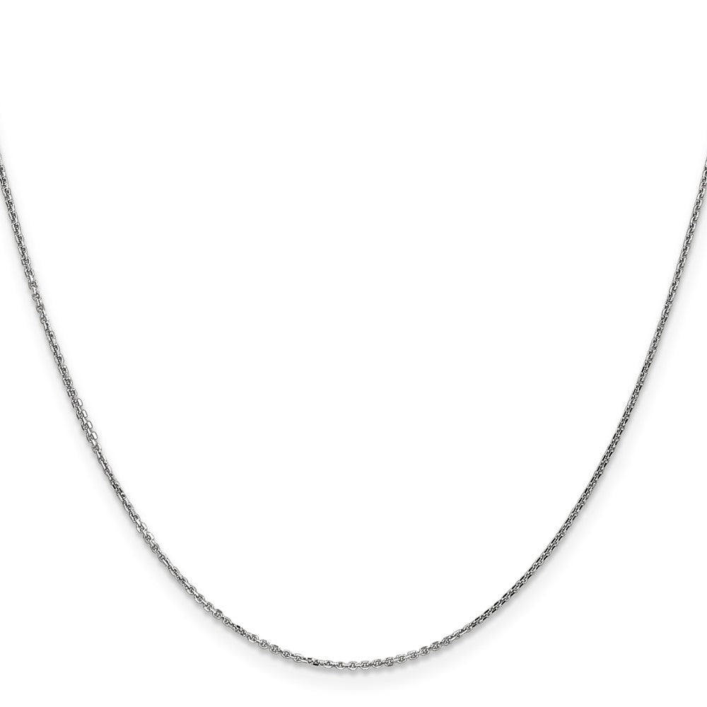 14K White Gold .95mm Diamond-cut Cable with Lobster Clasp Chain