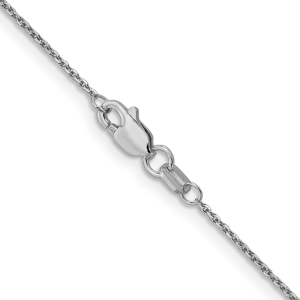 14K White Gold .95mm Diamond-cut Cable with Lobster Clasp Chain