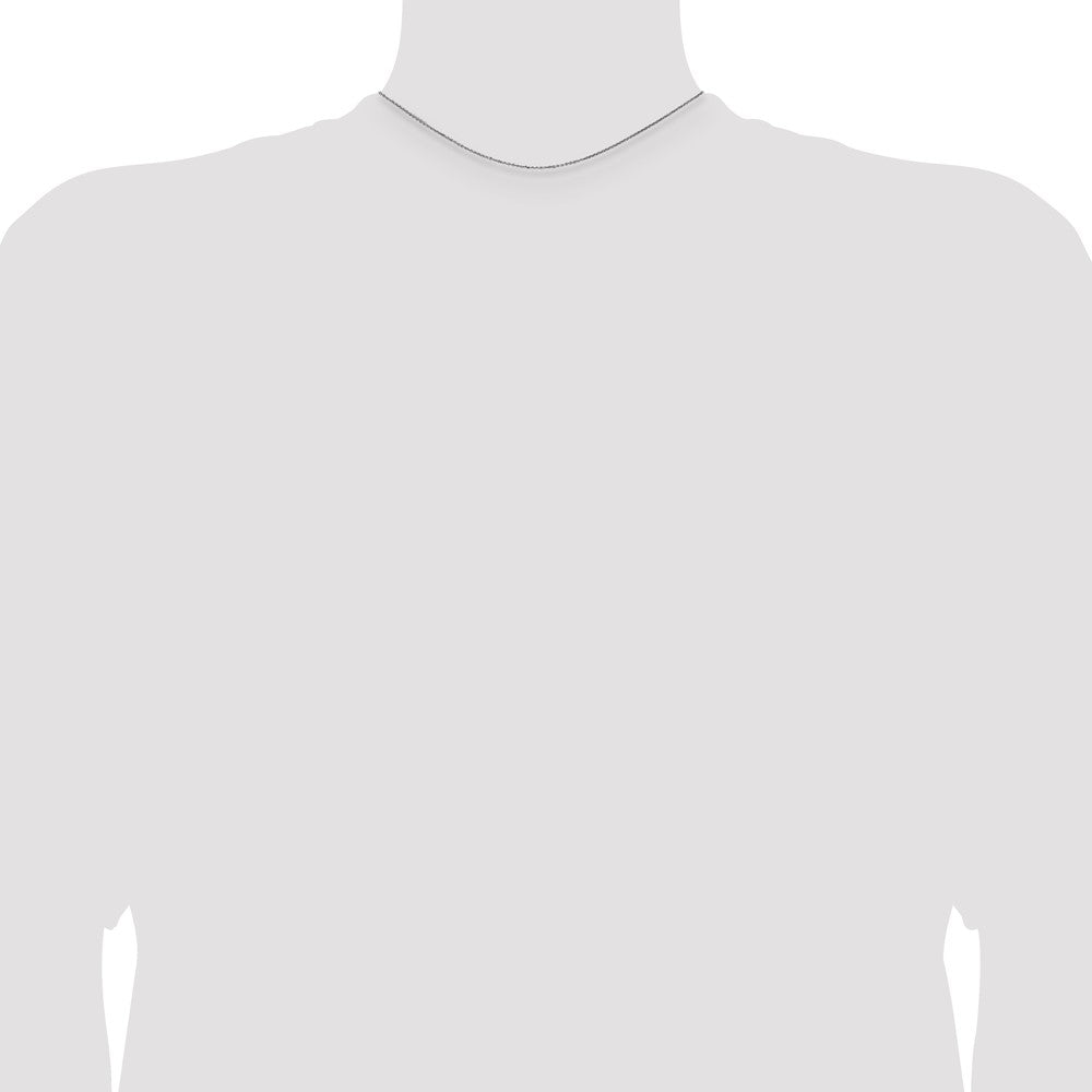 14K White Gold .95mm Diamond-cut Cable with Lobster Clasp Chain