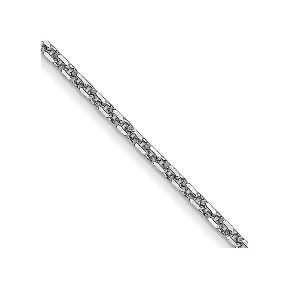 14K White Gold .95mm Diamond-cut Cable with Lobster Clasp Chain