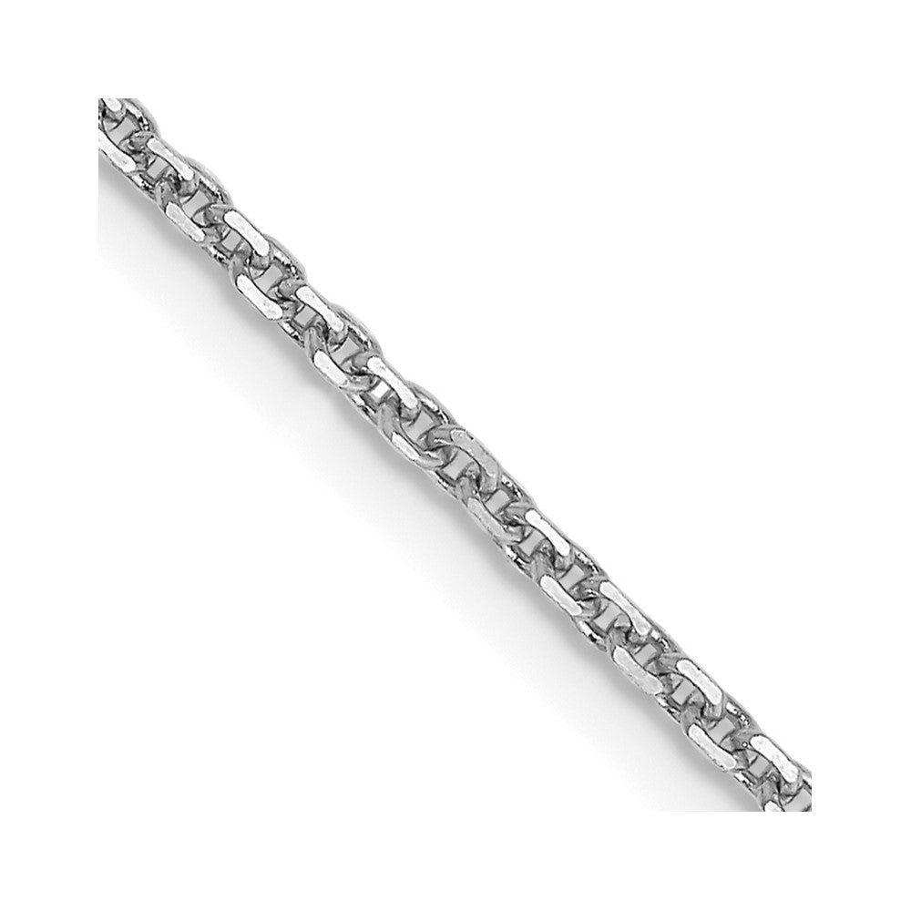 14K White Gold 1.45mm Diamond-cut Cable with Lobster Clasp Chain