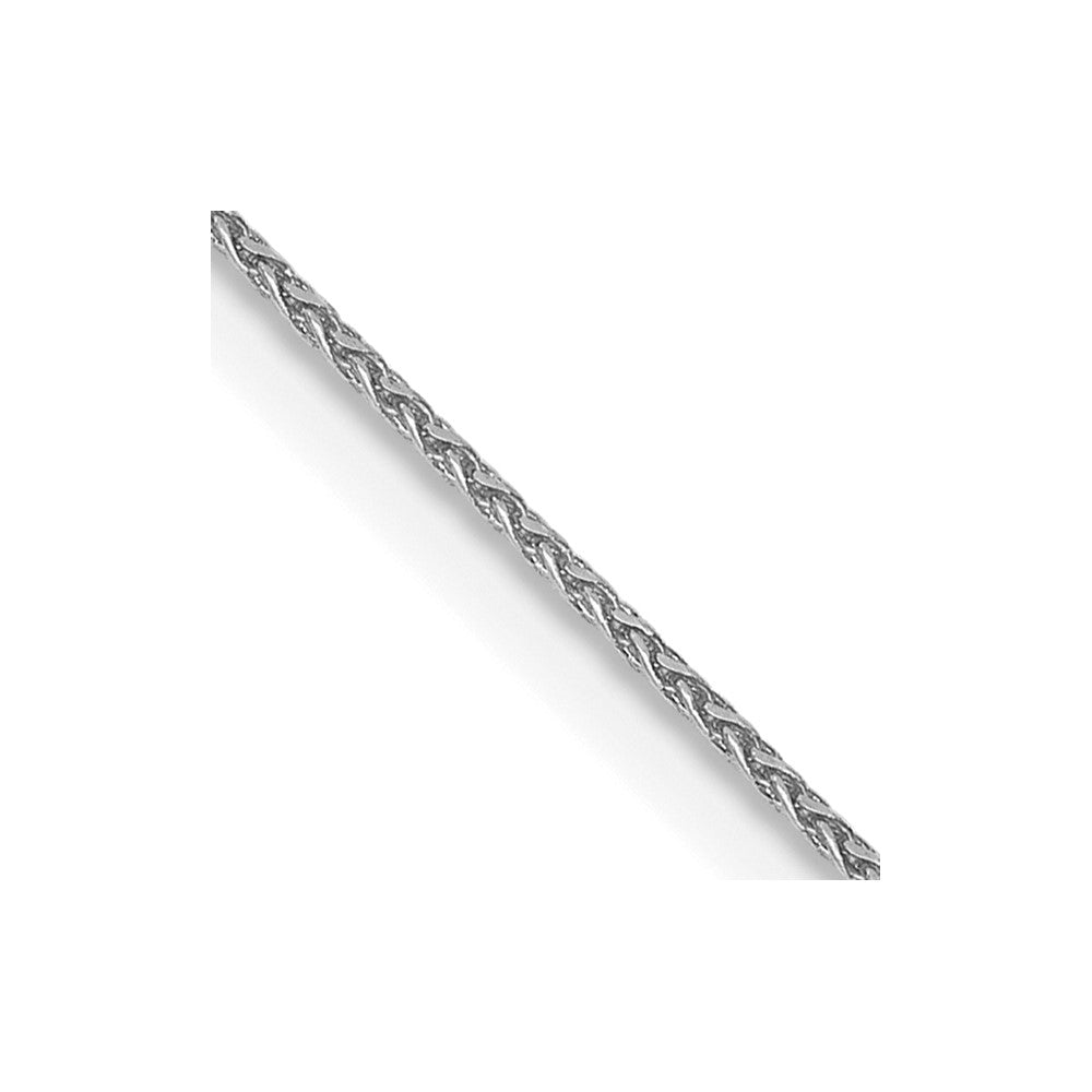 14K White Gold .85mm Diamond-cut Spiga with Lobster Clasp Chain