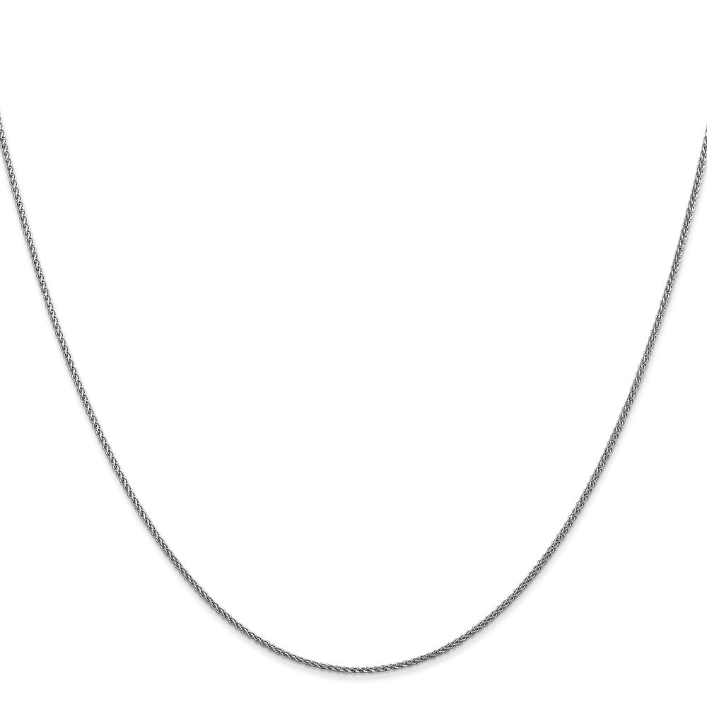 14K White Gold 1.05mm Diamond-cut Spiga with Lobster Clasp Chain