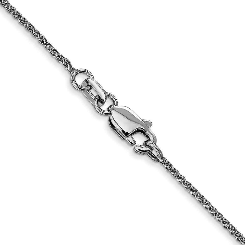 14K White Gold 1.05mm Diamond-cut Spiga with Lobster Clasp Chain