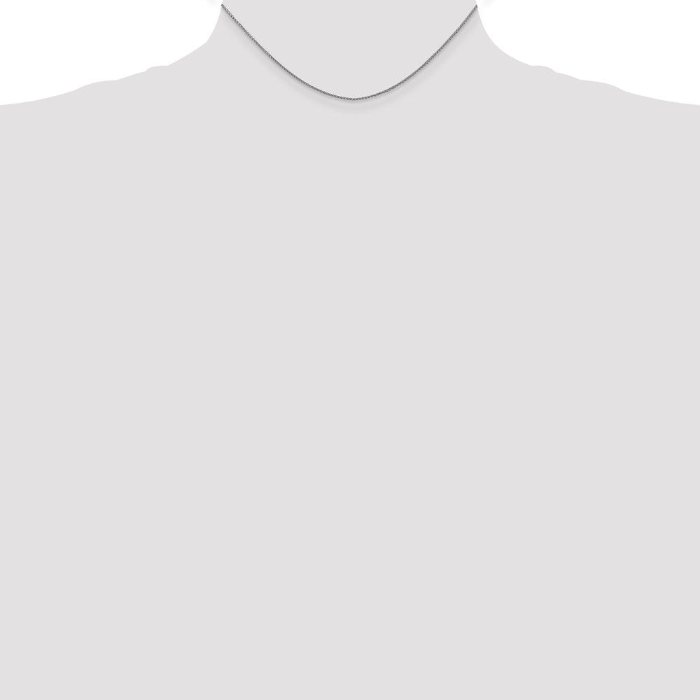 14K White Gold 1.05mm Diamond-cut Spiga with Lobster Clasp Chain