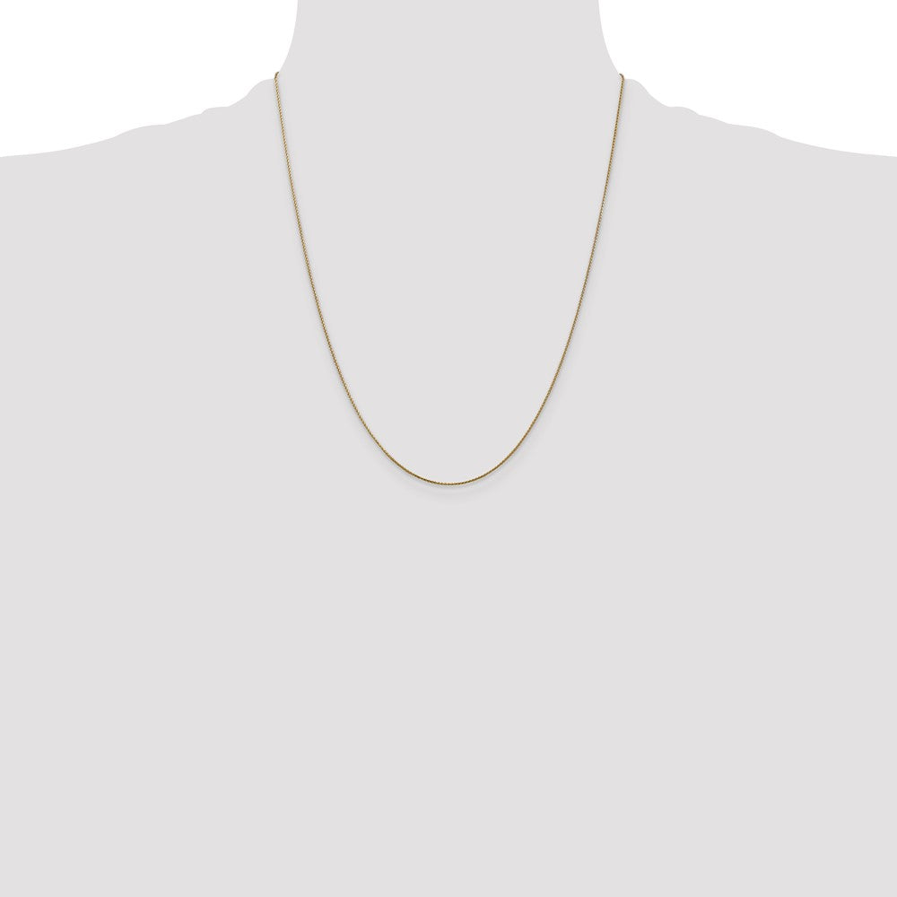 14K .85mm Diamond-cut Spiga with Lobster Clasp Chain