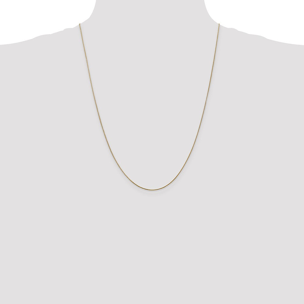 14K .85mm Diamond-cut Spiga with Lobster Clasp Chain