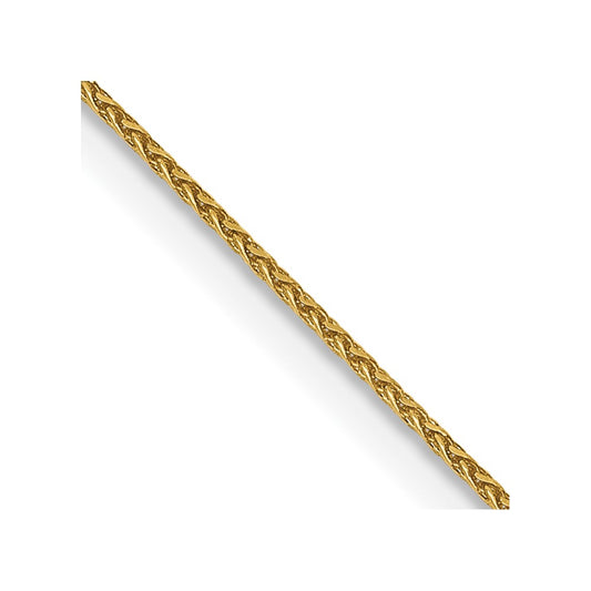 14K .85mm Diamond-cut Spiga with Spring Ring Clasp Chain