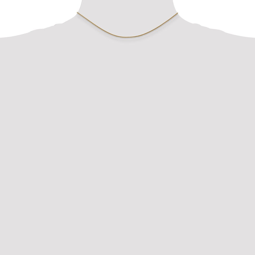 14K 1.05mm Diamond-cut Spiga with Lobster Clasp Chain