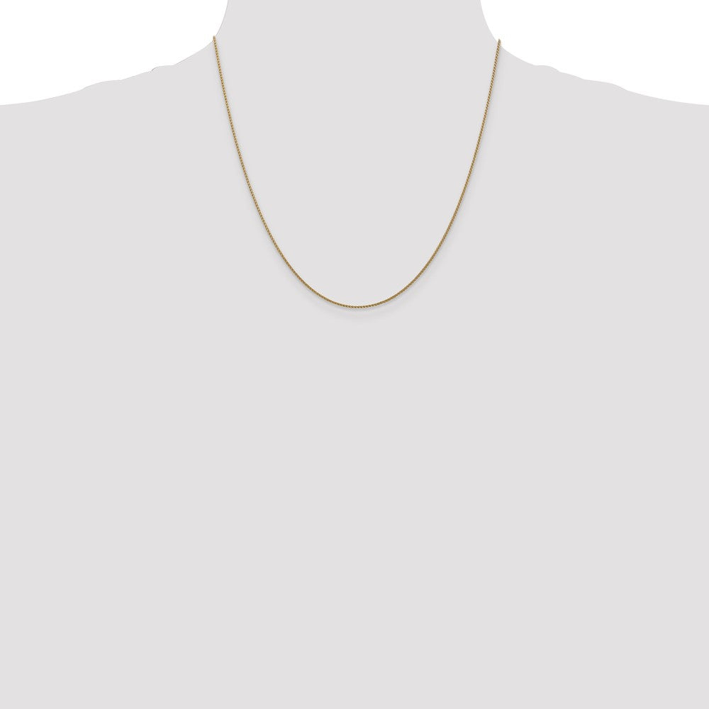 14K 1.05mm Diamond-cut Spiga with Lobster Clasp Chain