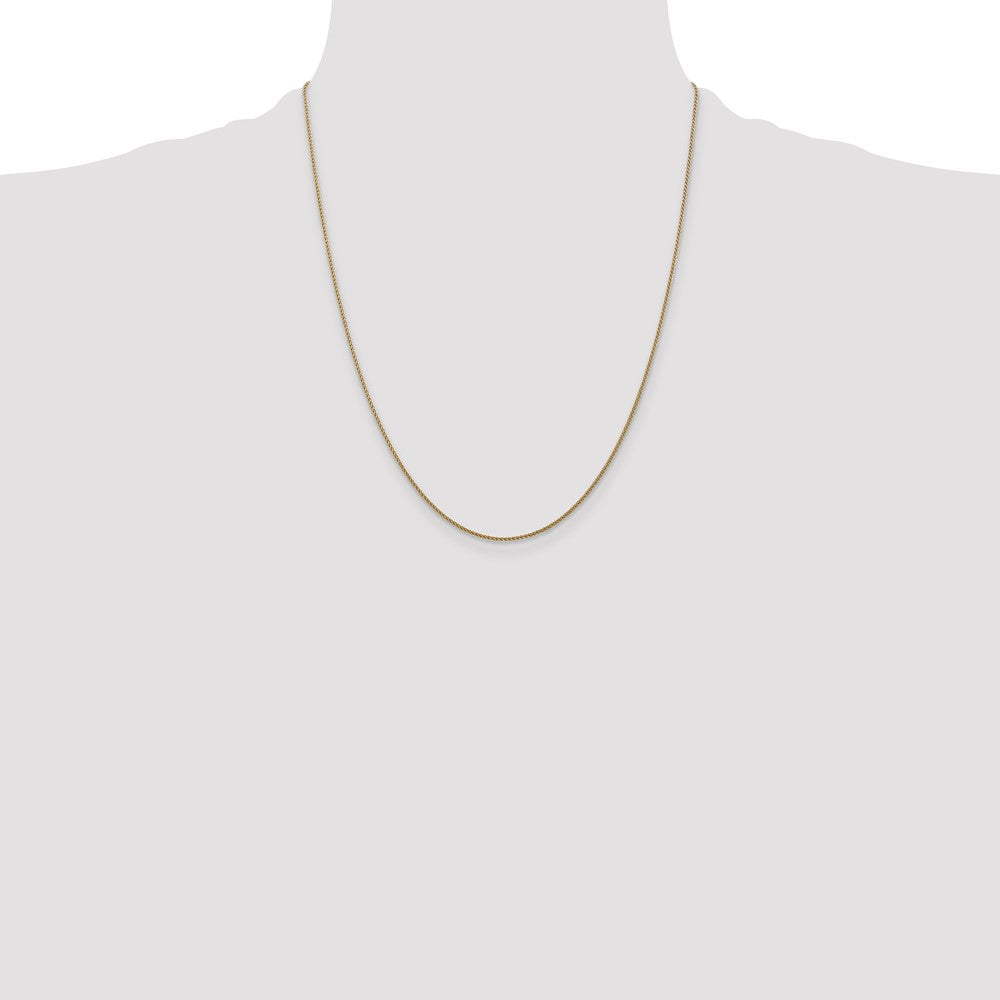14K 1.05mm Diamond-cut Spiga with Lobster Clasp Chain