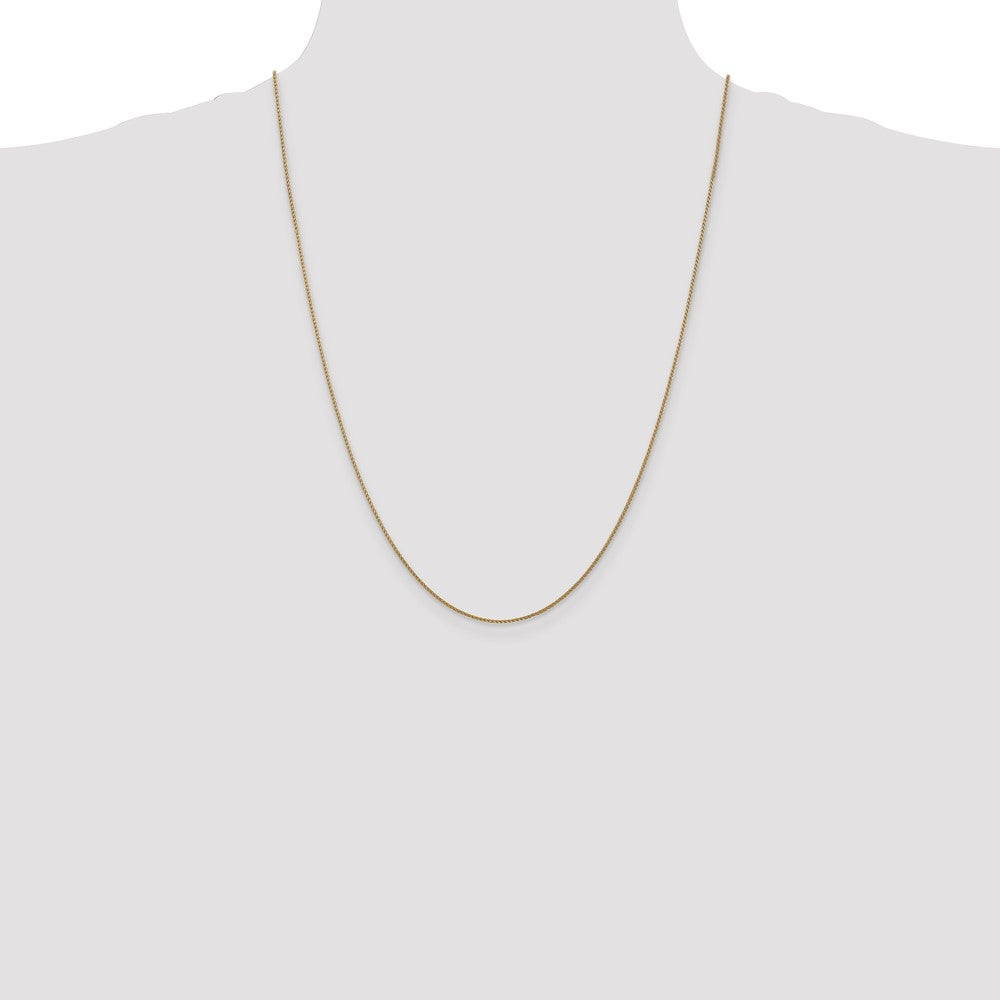 14K 1.05mm Diamond-cut Spiga with Lobster Clasp Chain