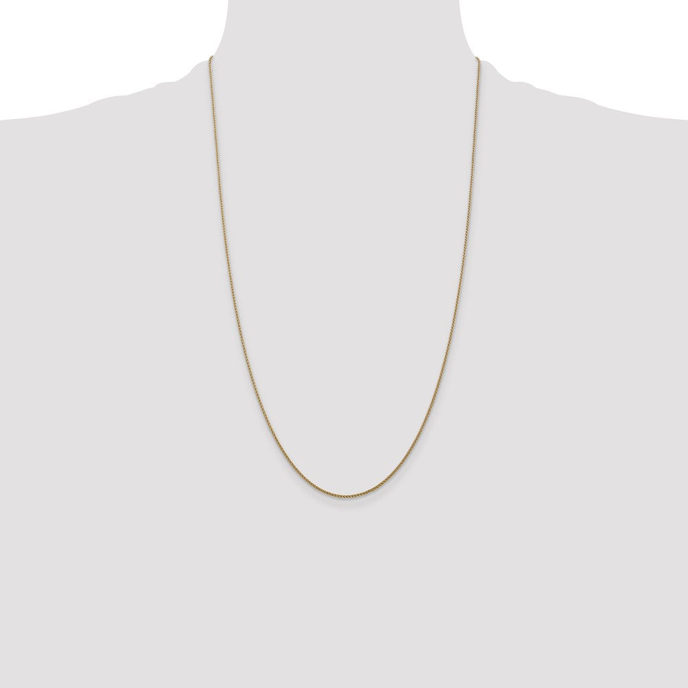 14K 1.05mm Diamond-cut Spiga with Lobster Clasp Chain