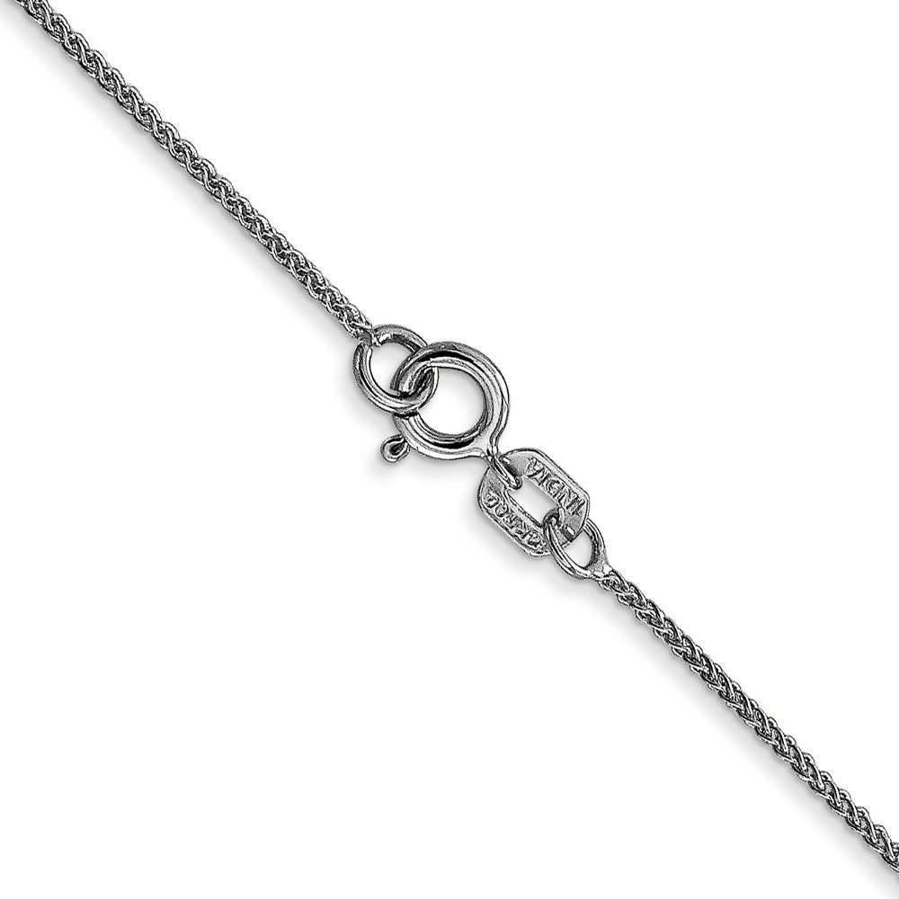 14K White Gold .85mm Spiga with Spring Ring Clasp Chain