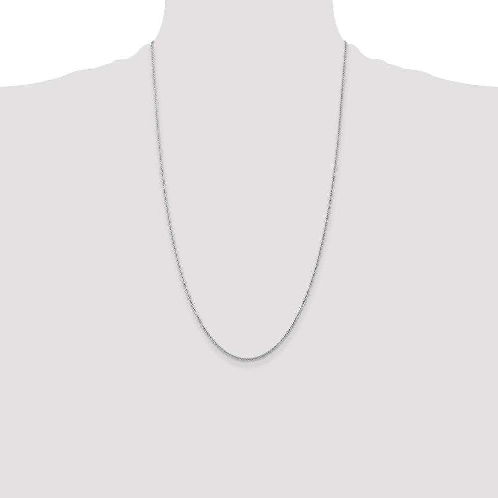 14K White Gold 1.05mm Spiga with Lobster Clasp Chain