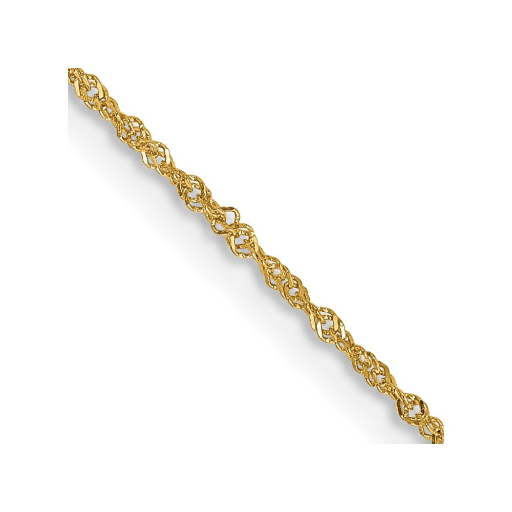 14K 1mm Singapore with Spring Ring Clasp Chain