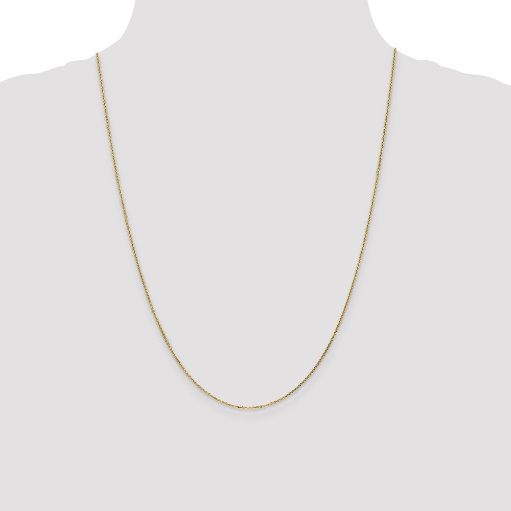 14K .95mm Diamond-cut Cable with Lobster Clasp Chain