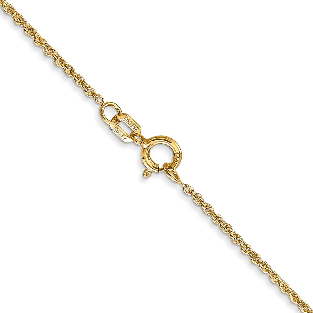 14K 1.1mm Baby Rope with Spring Ring Clasp Chain