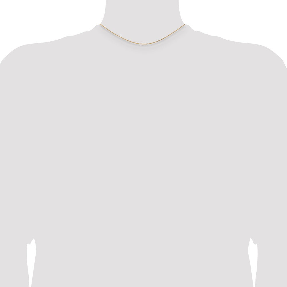 14K 1.1mm Baby Rope with Spring Ring Clasp Chain