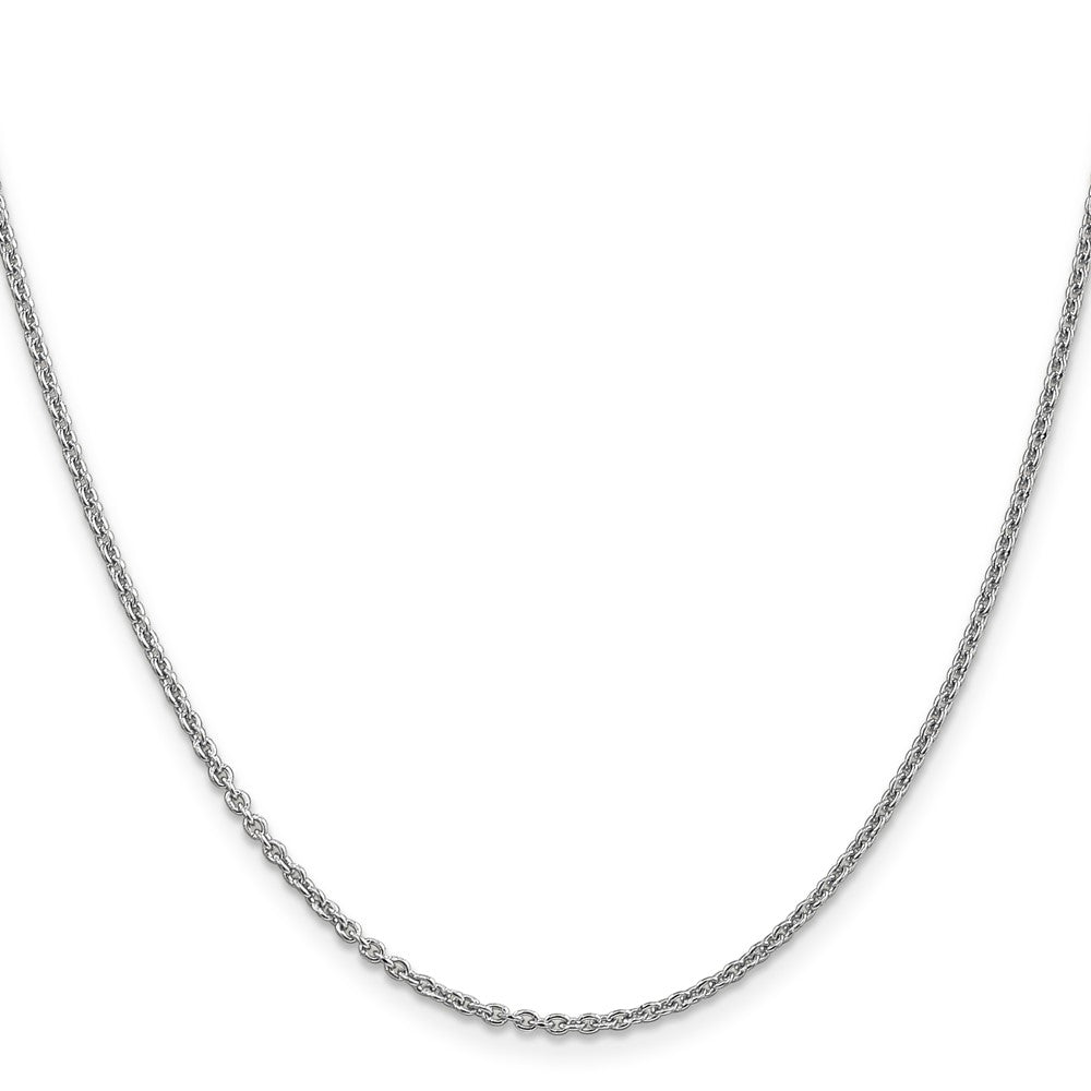 14K White Gold 1.8mm Forzantine Cable with Lobster Clasp Chain