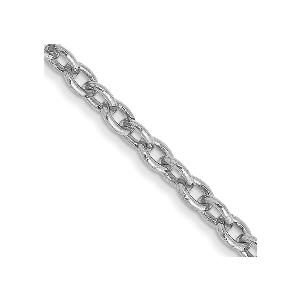 14K White Gold 1.8mm Forzantine Cable with Lobster Clasp Chain
