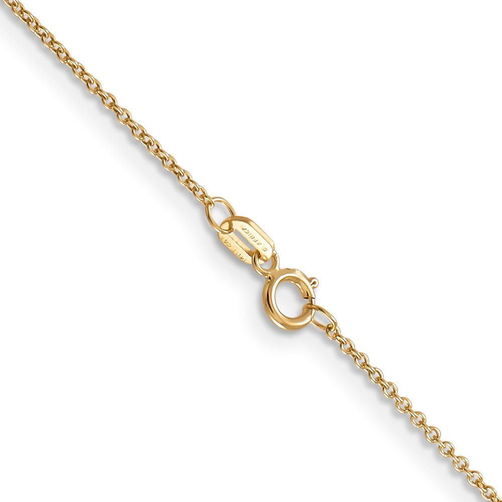14K .9mm Cable with Spring Ring Clasp Chain