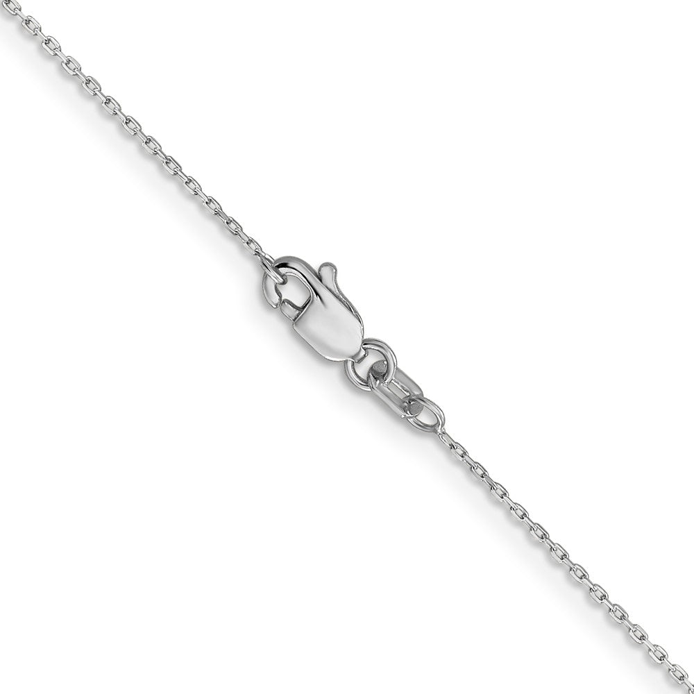 14K White Gold .8mm Diamond-cut Cable with Lobster Clasp Chain