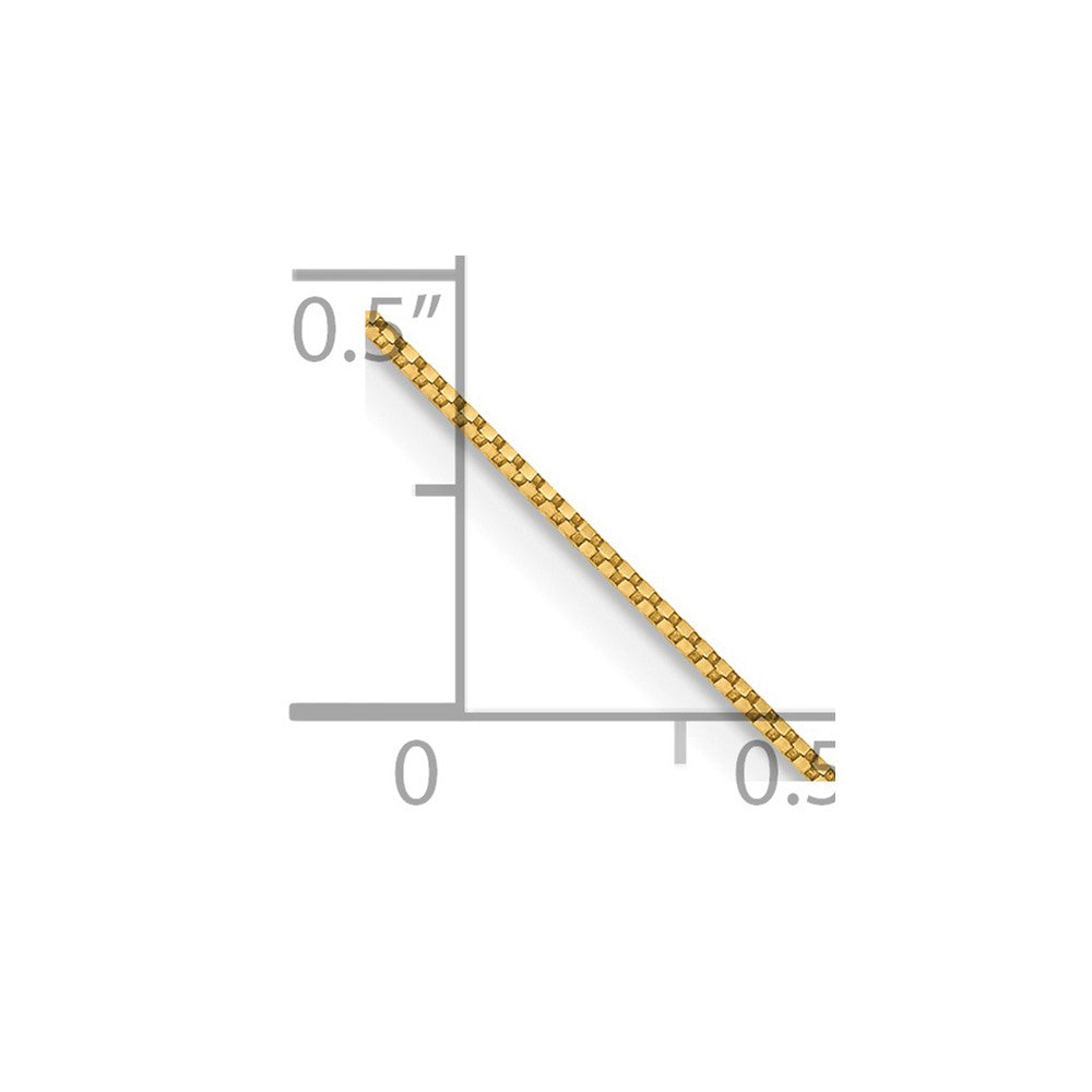 14K .7mm Box with Spring Ring Clasp Anklet