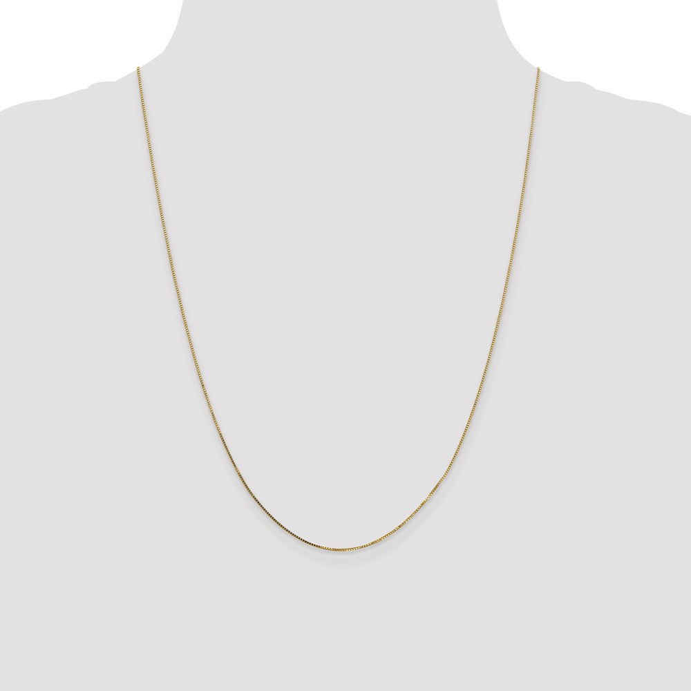 14K .7mm Box with Spring Ring Clasp Chain