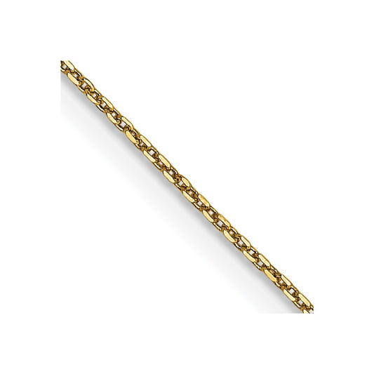 14K .65mm Diamond-cut Round Open Link Cable with Lobster Clasp Chain