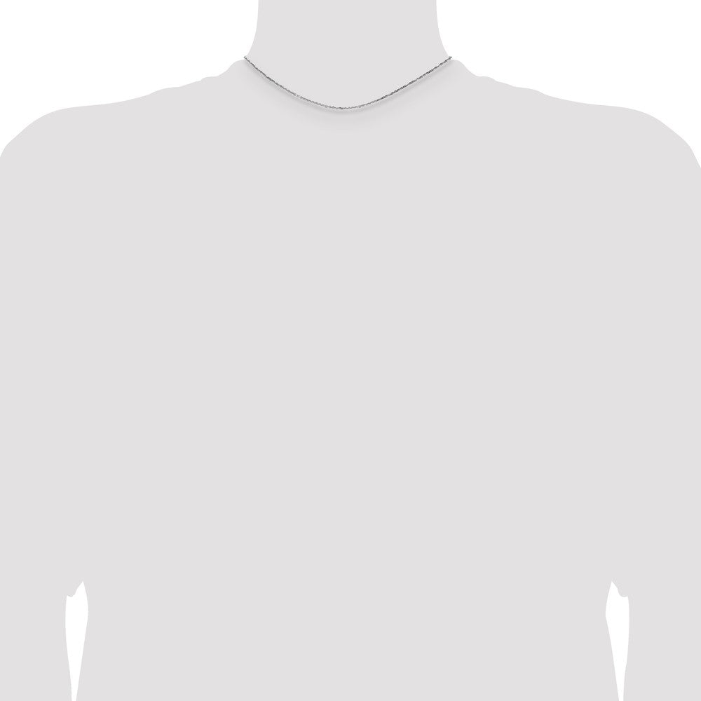 14K .8mm Diamond-cut Round Open Link Cable with Lobster Clasp Chain