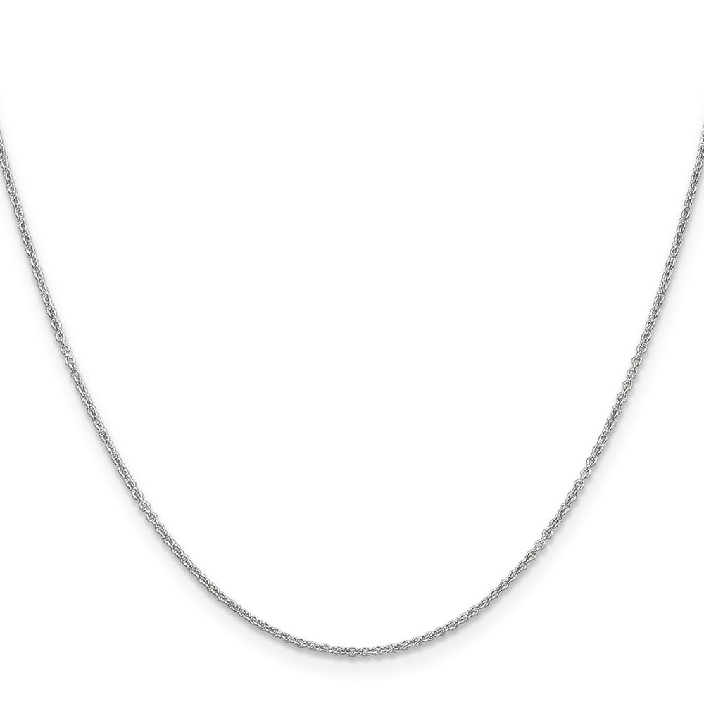 14K White Gold 1.2mm Cable with Lobster Clasp Chain